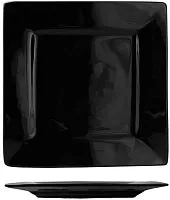 Тарелка квадратная KUNSTWERK A0921W13 фарфор, H=11, L=180, B=180мм, черный