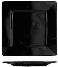 Тарелка квадратная KUNSTWERK A0922W13 фарфор, H=20, L=255, B=255мм, черный