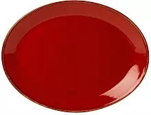 Блюдо овальное PORLAND Seasons 112136 фарфор, L=36, B=27 см, красный