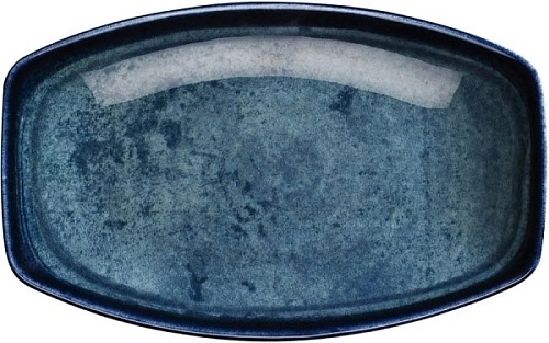 Тарелка мелкая KUTAHYA Blue Stone BNBOH19KY890003фарфор, L=19, B=11, H=2,3 см, синий