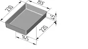 Форма для хлеба 230/155 (230 х 155 х 45 мм)