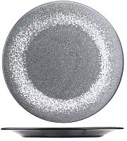Тарелка Борисовская Керамика ФРФ88800153 фарфор, D=26см, белый, черный
