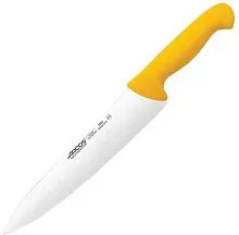Нож поварской ARCOS 292200 сталь нерж., полипроп., L=387/250, B=51мм, желт., металлич.