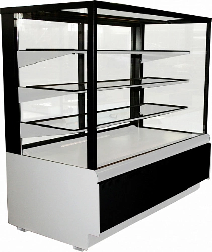 Витрина холодильная кондитерская CARBOMA KC70 VM 0,9-1 9006-9005 (ВХСв-0,9д Сube)