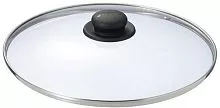 Крышка GVURA KC*GTL30110 стекло, D=30 см, прозрачный, черный