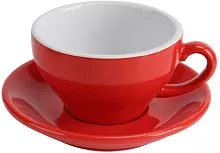 Чайная пара P.L. Proff Cuisine Бариста 81220295 фарфор, 200 мл, D=9,6, H=6 см, красный