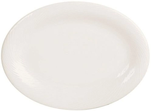 Тарелка овальная PORLAND Storm 04ALM001826 фарфор 24 см, белый