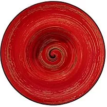 Тарелка глубокая WILMAX Spiral WL-669224/A фарфор, D=25,5 см, красный