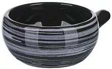 Кокотница Борисовская Керамика МАР00011598 керамика, 180мл, D=15см, черный, серый
