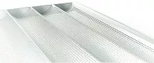 Противень алюминиевый перфорированный для багетов FOODATLAS 600х400 4 волны