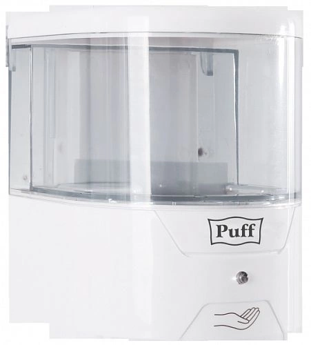 Дозатор для антисептика PUFF-8183 бесконтактный, 1,5 л, пластик, белый