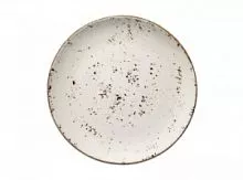 Тарелка мелкая BONNA Грейн GRAGRM17DZ фарфор, D=17 см, серый