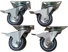 Комплект колес RESTOINOX КТР-4/100 (4шт. диам. 100мм с тормозом)