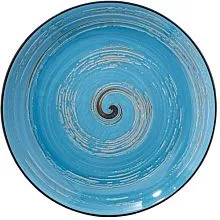 Тарелка мелкая WILMAX Spiral WL-669611/A фарфор,D=18 см, голубой