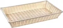 Корзинка пластиковая LUXSTAHL 525х325х80 мм бежевая [Beige 3065] кт262