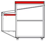 Прилавок неохлаждаемый CARBOMA KC95 N 0,8-7 RAL1003