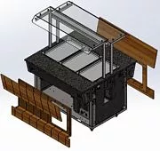 Комплект фасадов лицевой REFETTORIO 1100-S шведский стол островной сдвоенный