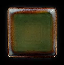 Тарелка квадратная CORONE VERDE 158х158 мм синий, зеленый фк0710