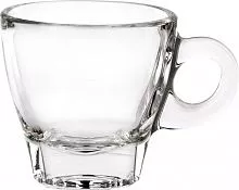Чашка OCEAN Caffe 1P02442 стекло, 70 мл, D=8,4, H=6,1 см, прозрачный