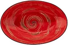 Салатник WILMAX Spiral WL-669241/A фарфор, L=30, B=19,5, H=7 см, красный