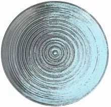 Тарелка мелкая PORLAND Lykke Turquoise 04ALM005932 фарфор 17 см, синий/коричневый