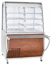 Прилавок-витрина холодильный ABAT ПРЕМЬЕР ПВВ(Н)-70Т-С-НШ (кашированный под дерево)