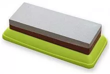 Камень точильный двусторонний RESTOPROF (зеленая подставка) 5*15*2 см FL-05