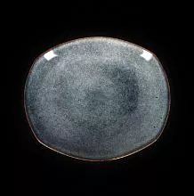 Тарелка овальная 12"х10" 305х260мм, синий "corone celeste" фк0824