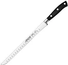 Ножи для тонкой нарезки ARCOS 231000 сталь нерж., полиоксиметилен, L=37/25, B=2см, черный, металлич.