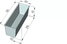 Форма для хлеба "Тостерная" (305 х 105 х 92 мм)