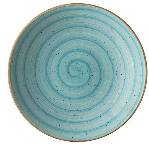 Тарелка глубокая BONNA Аура Аква AAQBLM23CK фарфор, 1000 мл, D=23 см, голубой