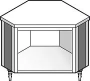 Прилавок угловой EMAINOX EAI 90