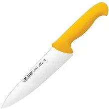 Нож поварской ARCOS 292100 сталь нерж., полипроп., L=333/200, B=50мм, желт., металлич.