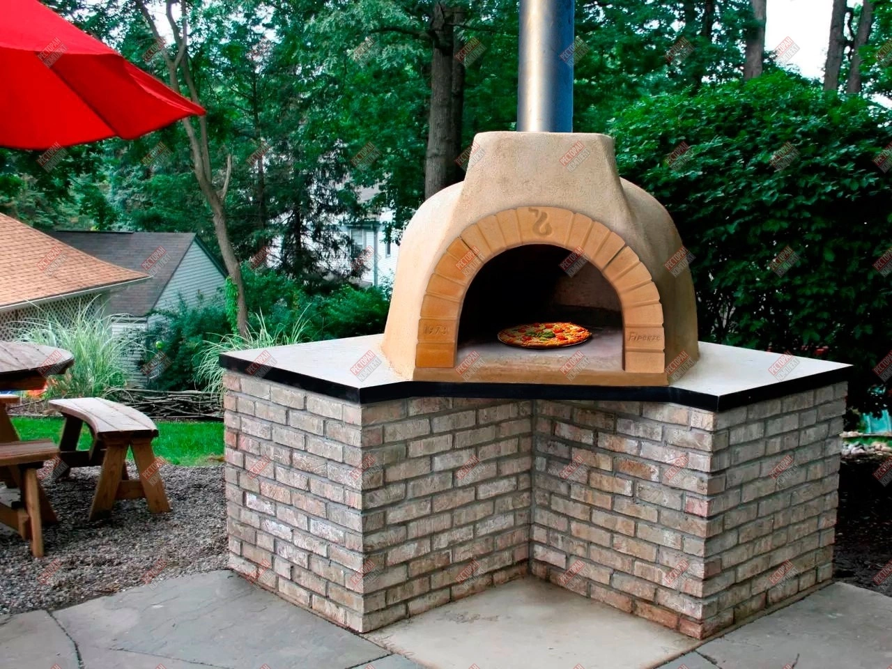 хлебная печь - Поиск в Google | Idee per il giardino di casa, Forni per pizza, Cucina da esterno