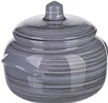 Горшок для запекания Борисовская Керамика ПИН00011210 керамика, 0, 6л, D=14см, серый