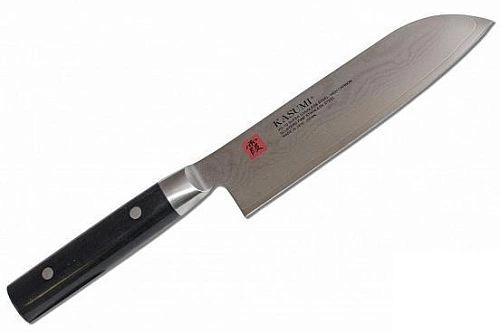 Нож сантоку KASUMI Damascus 84018 сталь VG10, дерево, L=18 см