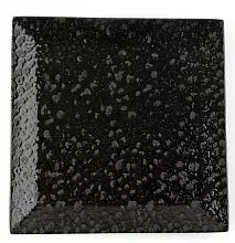Тарелка квадратная PORLAND Black Moss 188719 фарфор, L=18,7, B=18,7, H=1,2 см, черный