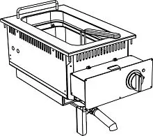 Фритюрница встраиваемая APACH Chef Line SLDI6FRIE3D20CB