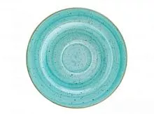 Блюдце BONNA Аура Аква AAQRIT01KT фарфор, D=12 см, голубой