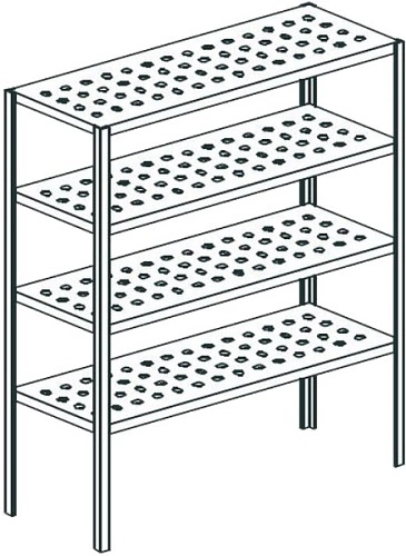 Стеллаж перфорированный APACH Chef Line LSTP18-125