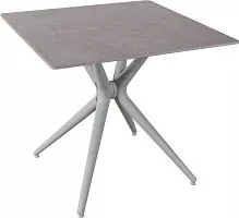 Стол обеденный JET CERAMIC столешница квадрат, скошенная кромка, подстолье пластик