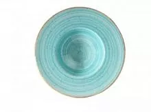 Тарелка для пасты BONNA Аква Аура AAQGRM30CK фарфор, 550 мл, D=30 см, голубой