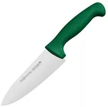 Нож поварской PROHOTEL AS00301-02Gr сталь нерж., пластик, L=290/150, B=45мм, зелен., металлич.