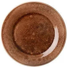 Тарелка мелкая Борисовская Керамика Маррон Реативо ФРФ88800173 фарфор, D=26см, коричневый